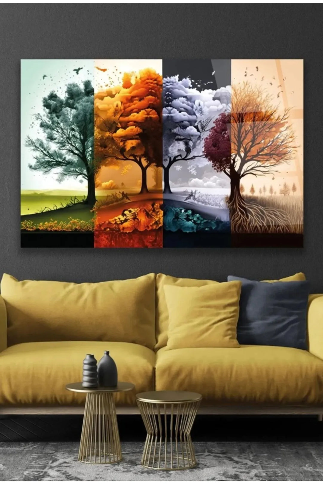 Dört Mevsim Cam Tablo