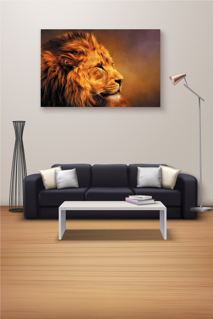 Aslan Hayvan Kanvas Tablo