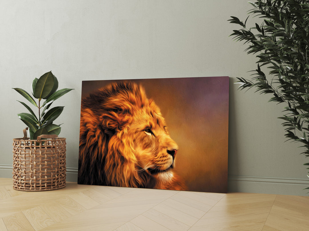 Aslan Hayvan Kanvas Tablo
