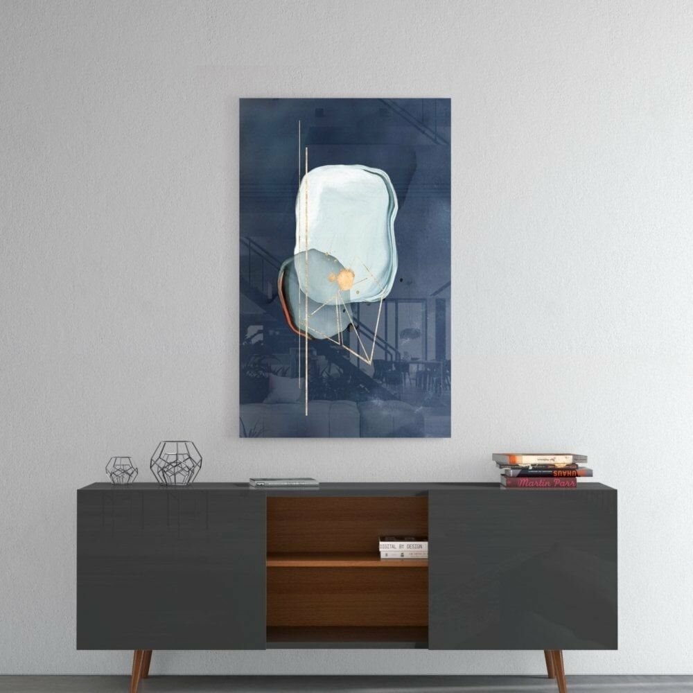 Abstract Gri Cam Tablo