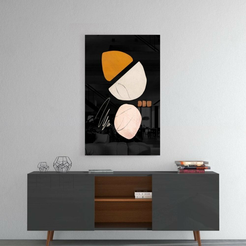 Abstract Palamut Cam Tablo