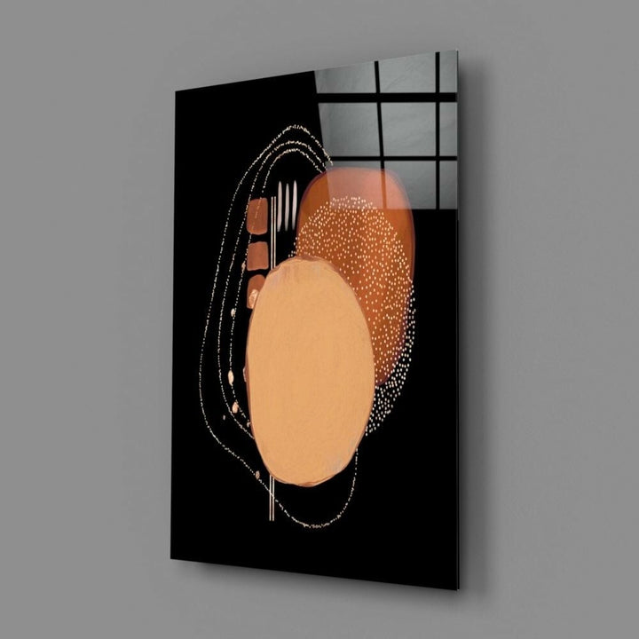 Abstract Siyah Cam Tablo