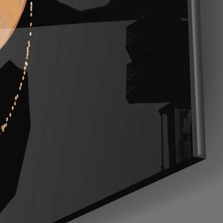 Abstract Siyah Cam Tablo