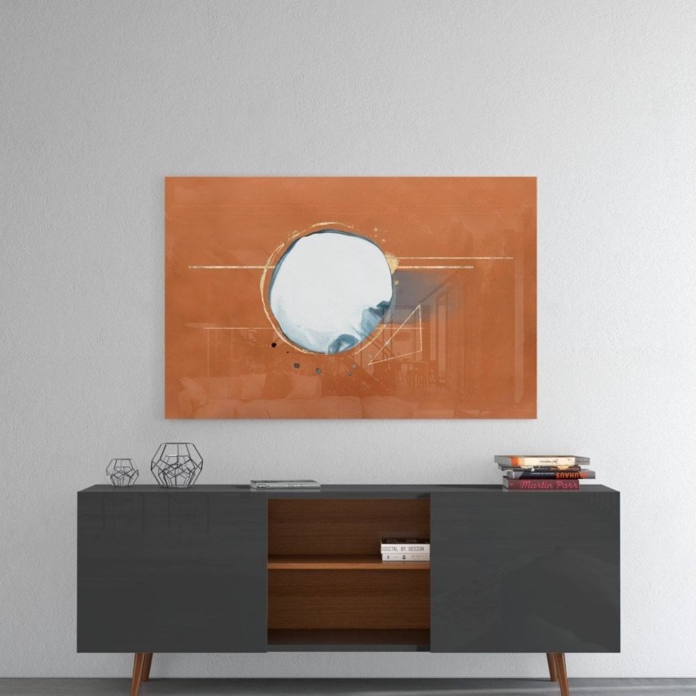 Abstract Tarçın Cam Tablo