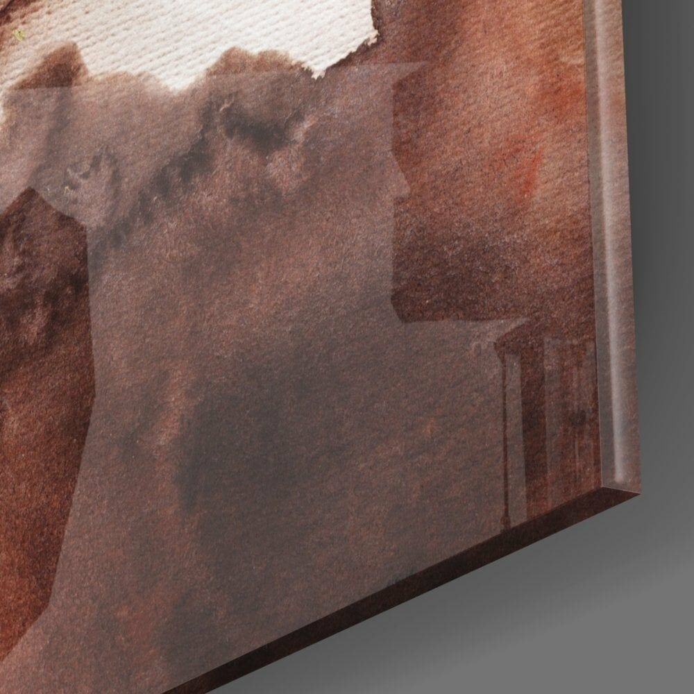 Abstract Toprak Cam Tablo