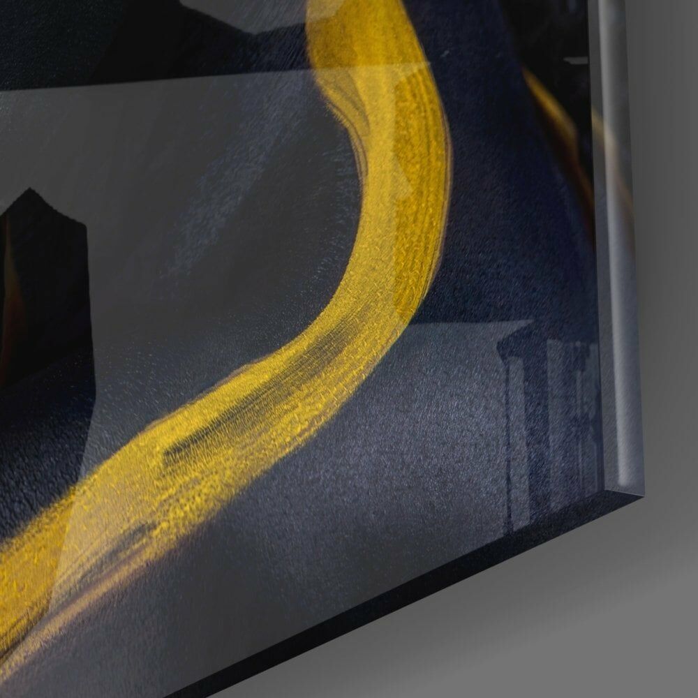 Altın Kadın Cam Tablo