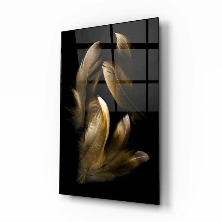 Altın Tüy Cam Tablo