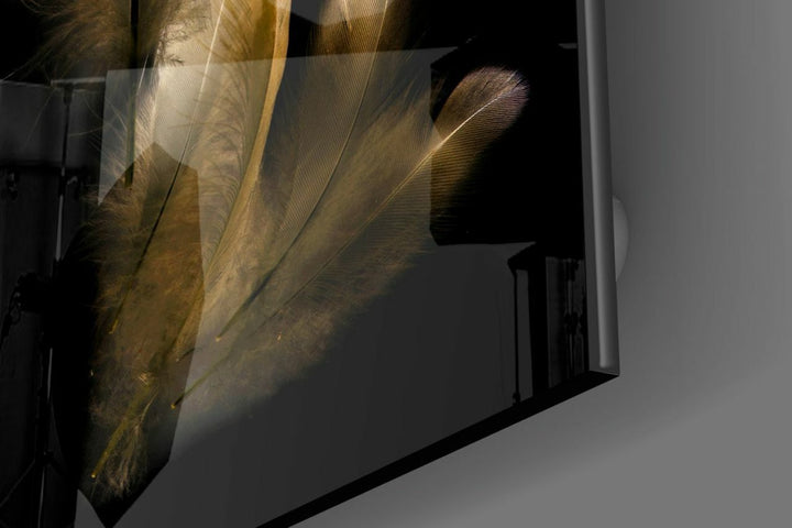 Altın Tüy Cam Tablo