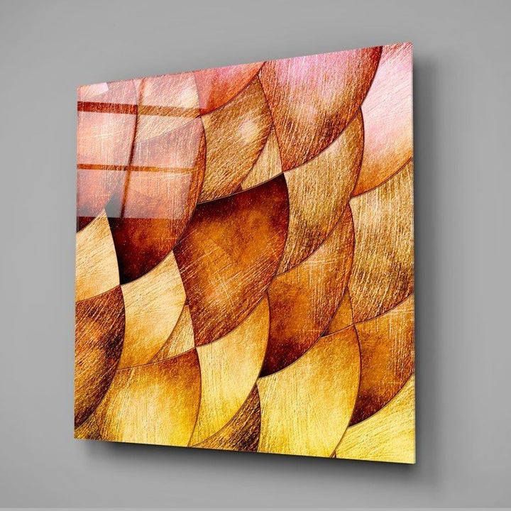 Altun Kabuklar Cam Tablo