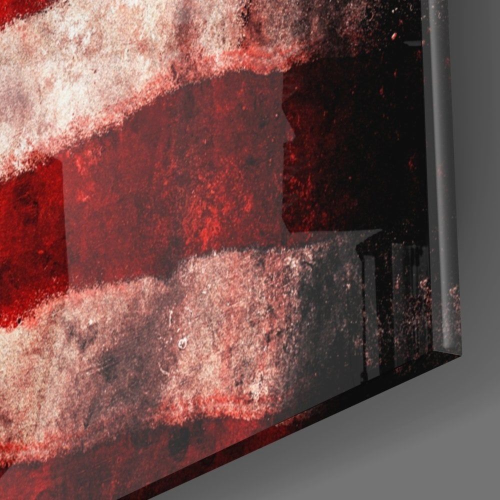 Amerika Birleşik Devletleri Bayrağı Cam Tablo