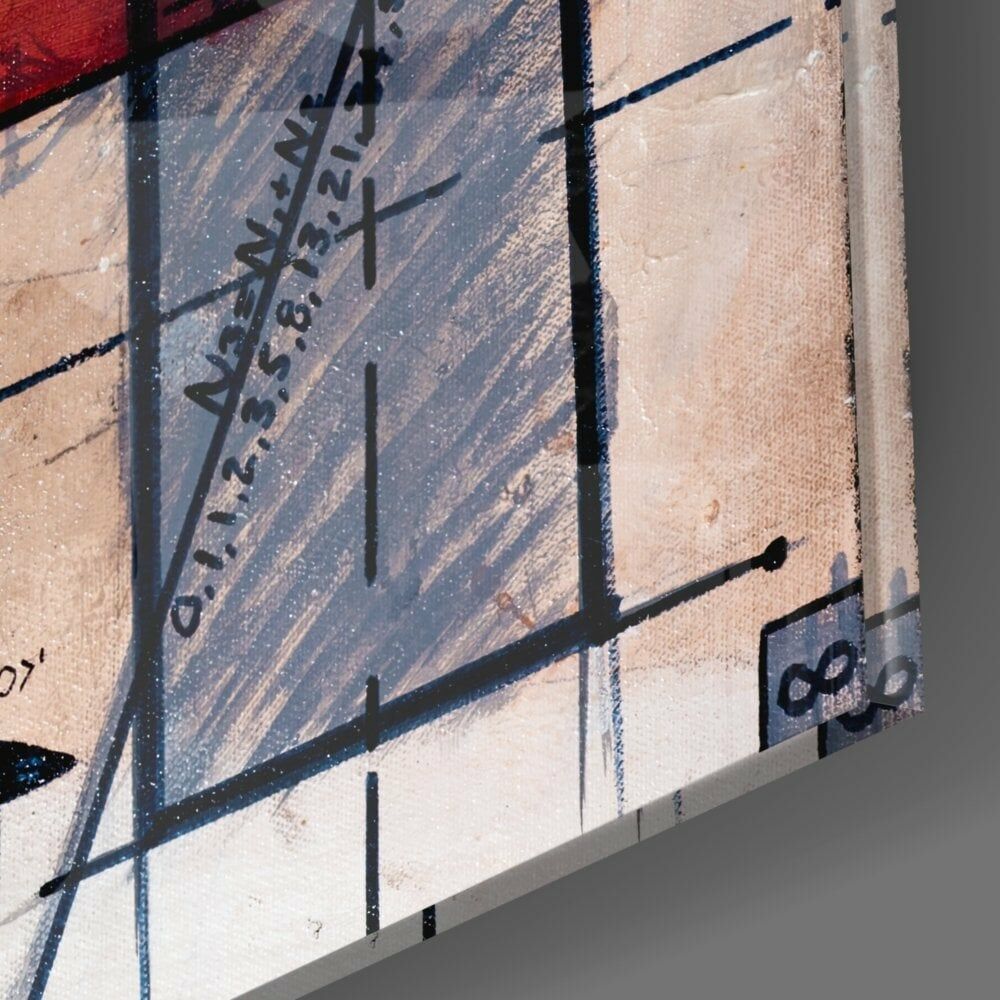 Anlamlı Çizgiler Cam Tablo