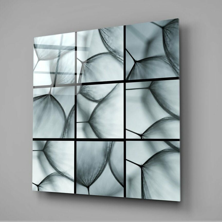 Arı Gözlü Karahindiba Cam Tablo