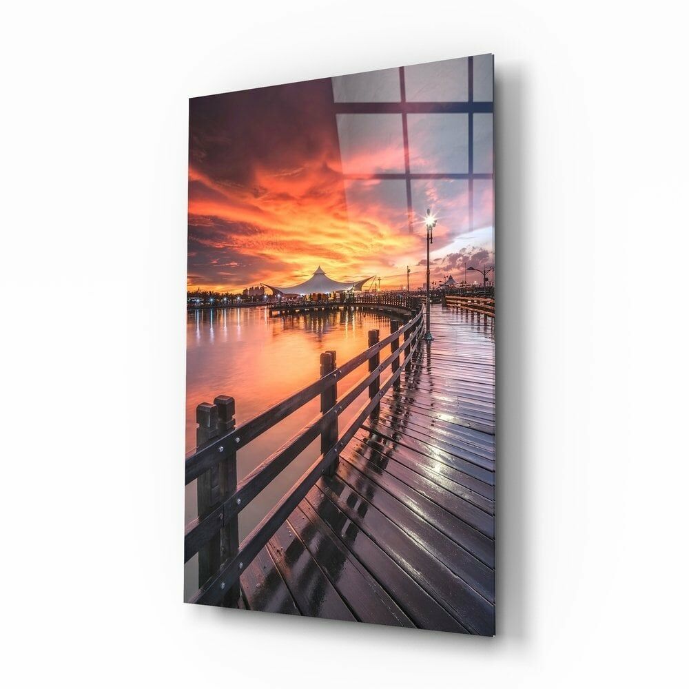 Aşk Köprüsü Cam Tablo