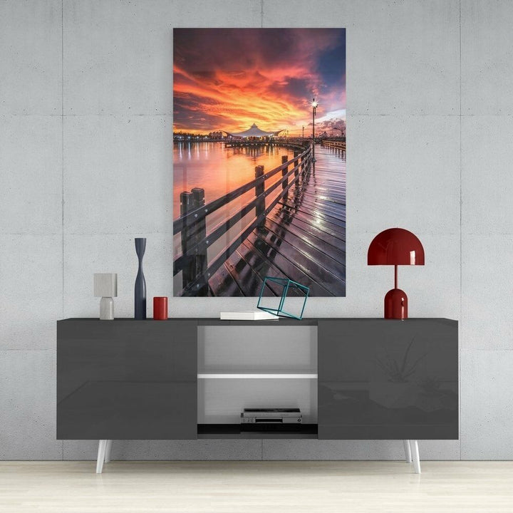 Aşk Köprüsü Cam Tablo