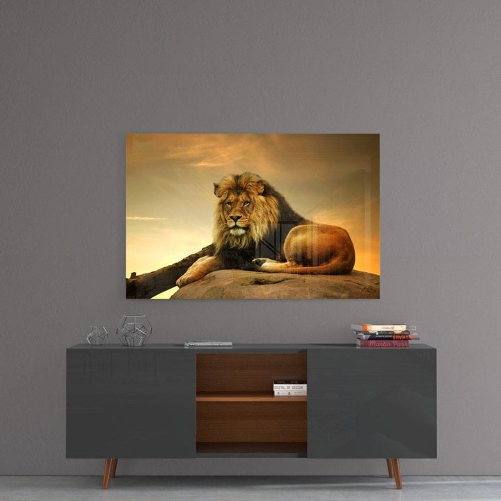 Aslan Cam Tablo No:4027