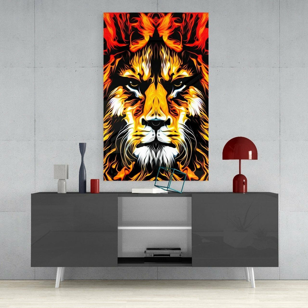 Aslan Cam Tablo No:5056