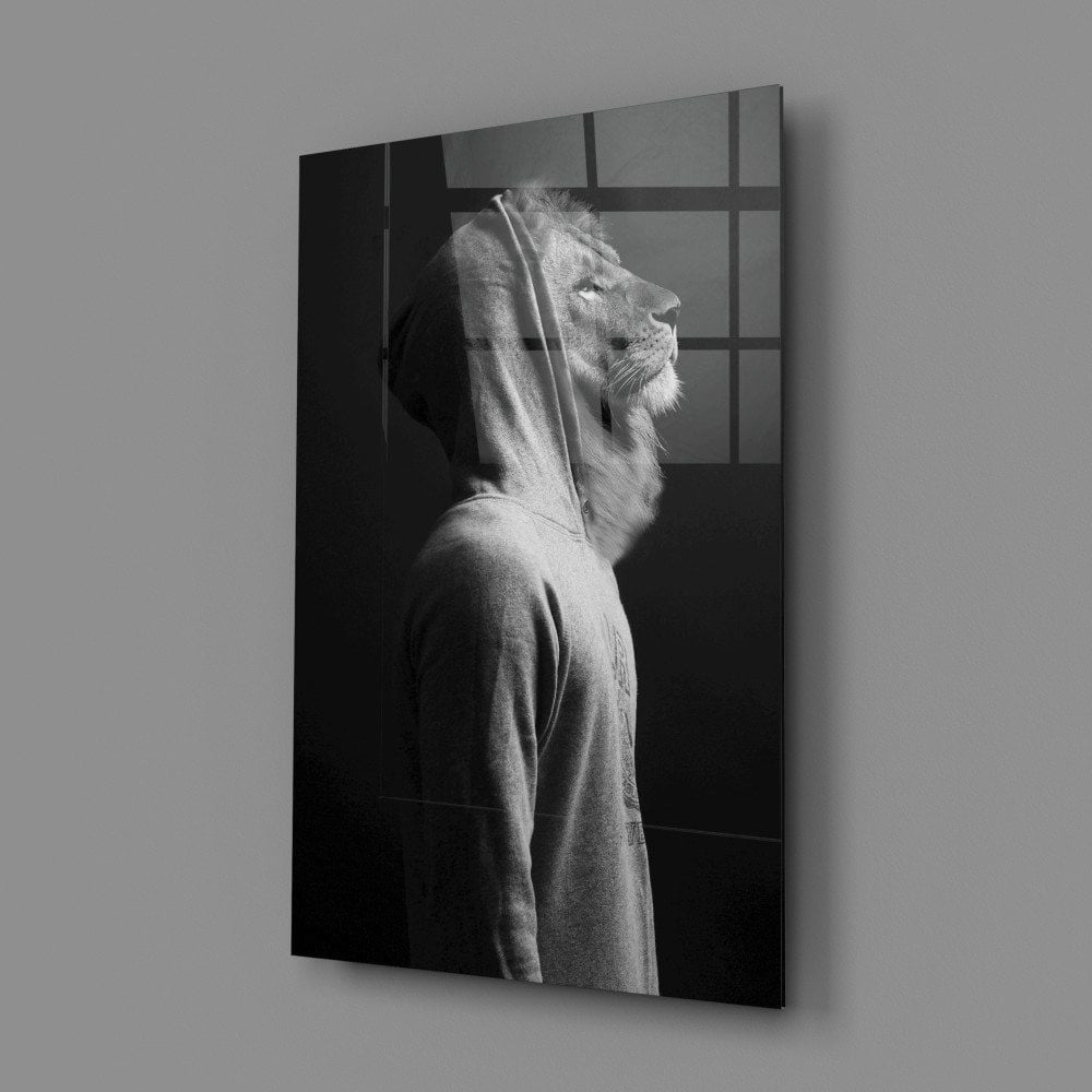 Aslan Kafa Cam Tablo