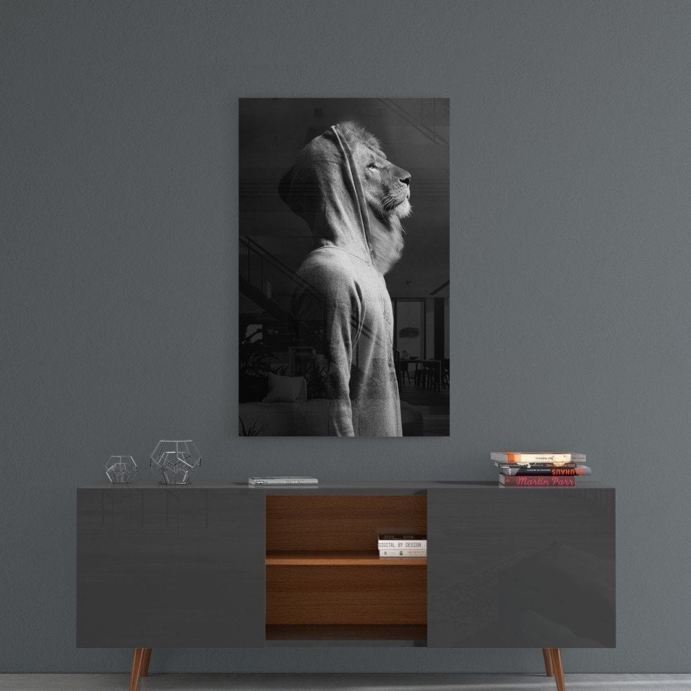 Aslan Kafa Cam Tablo