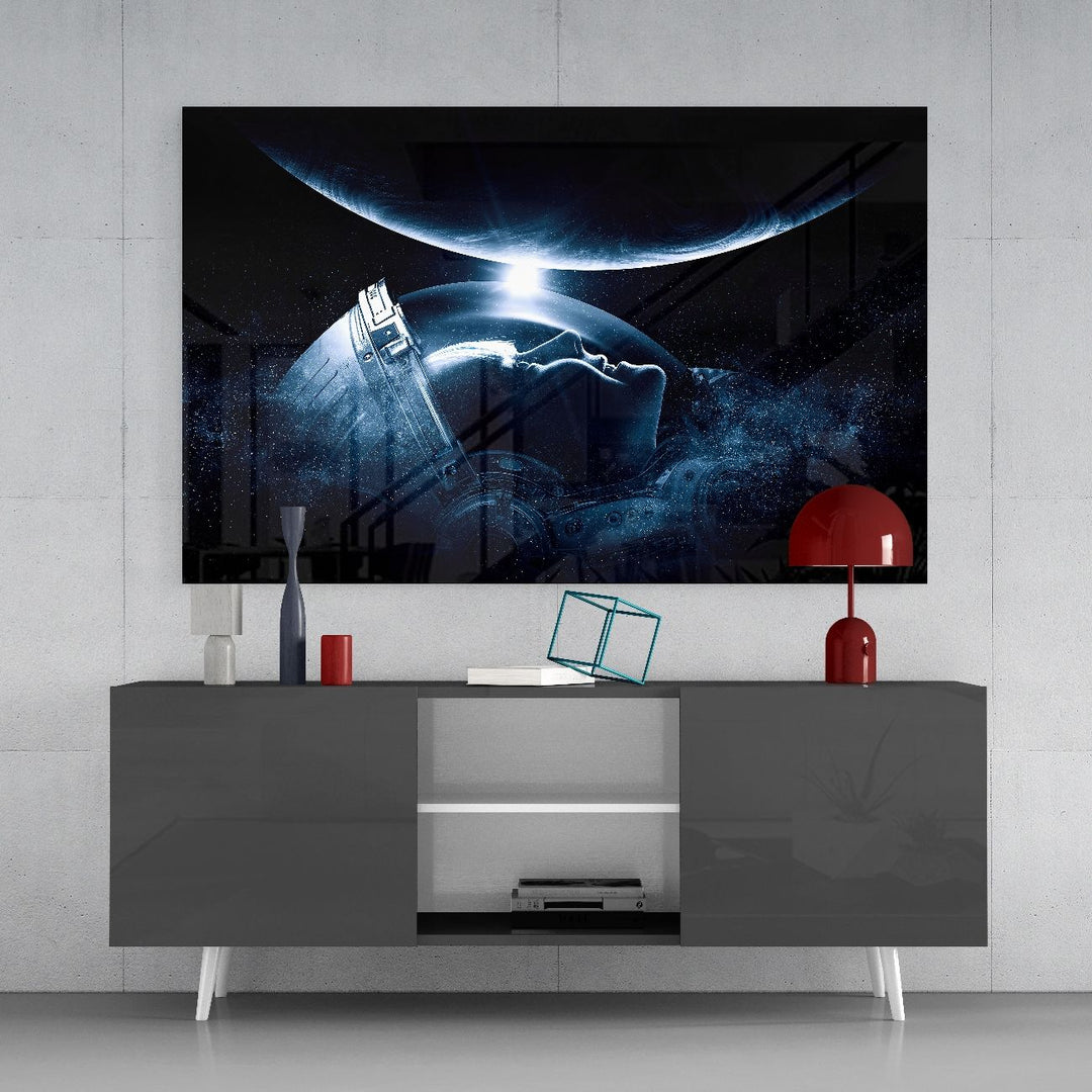 Astronotun Görüşü Cam Tablo
