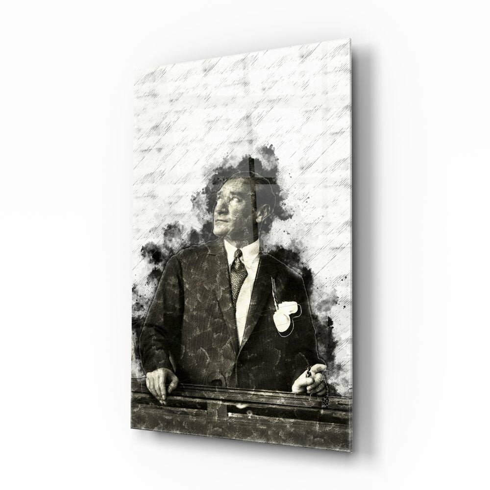 Atatürk Portre Cam Tablo