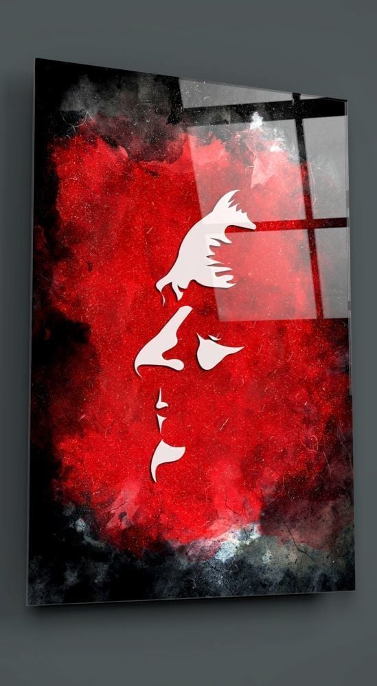 Atatürk Silüeti Cam Tablo