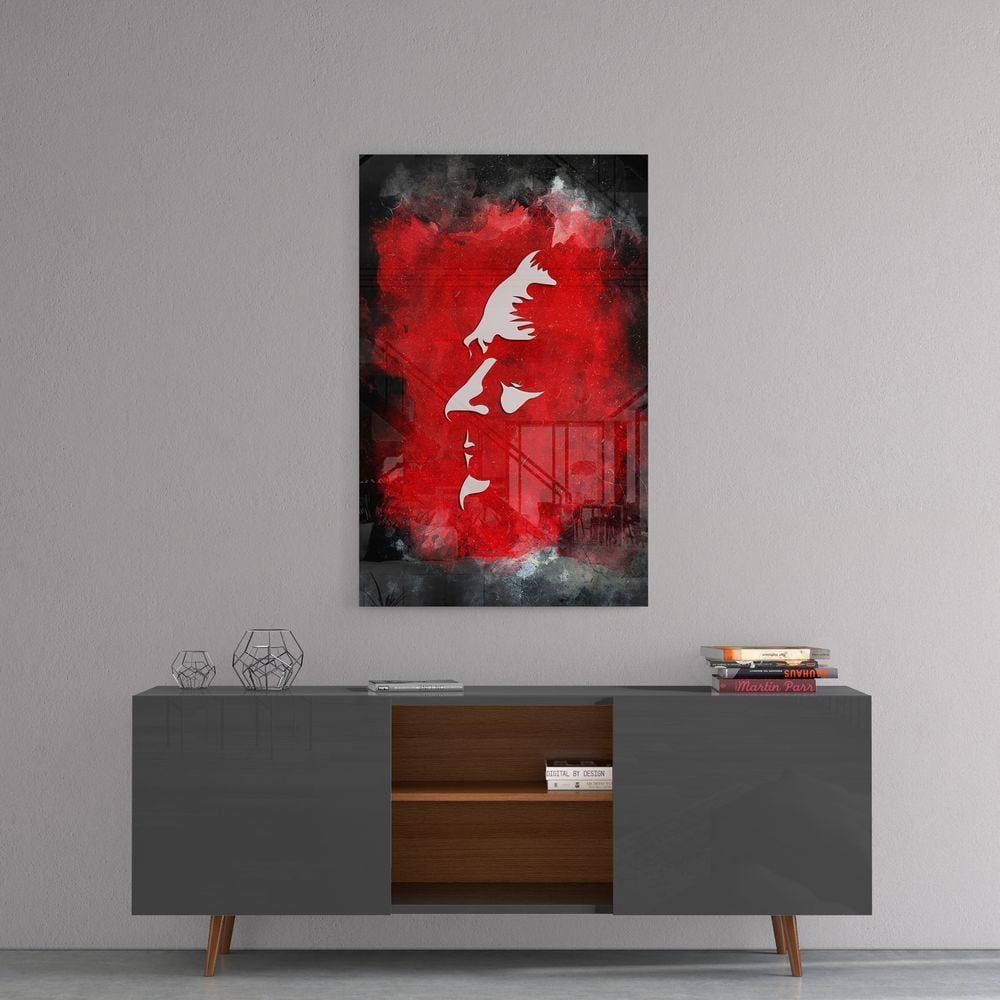 Atatürk Silüeti Cam Tablo