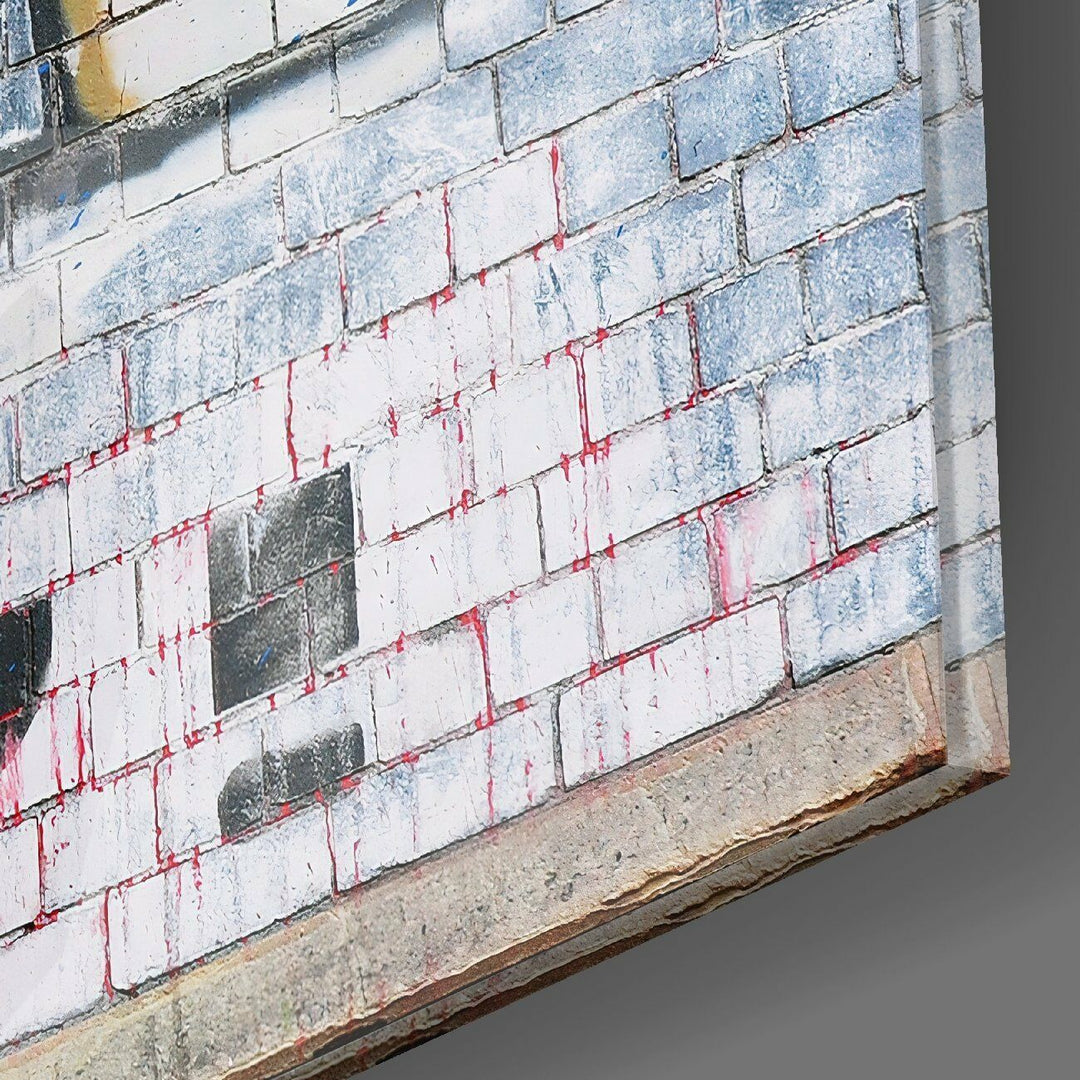 Ayıcığın Direnişi Cam Tablo