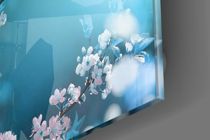 Bahar Çiçekleri Cam Tablo