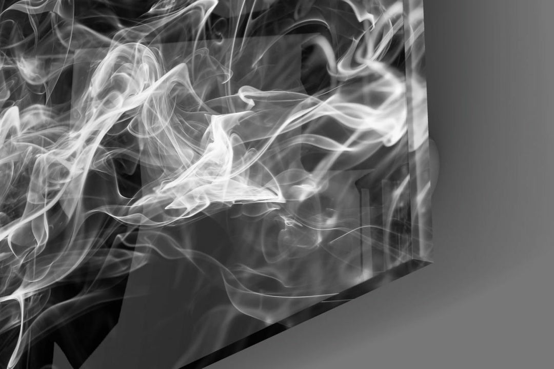 Beyaz Duman Cam Tablo