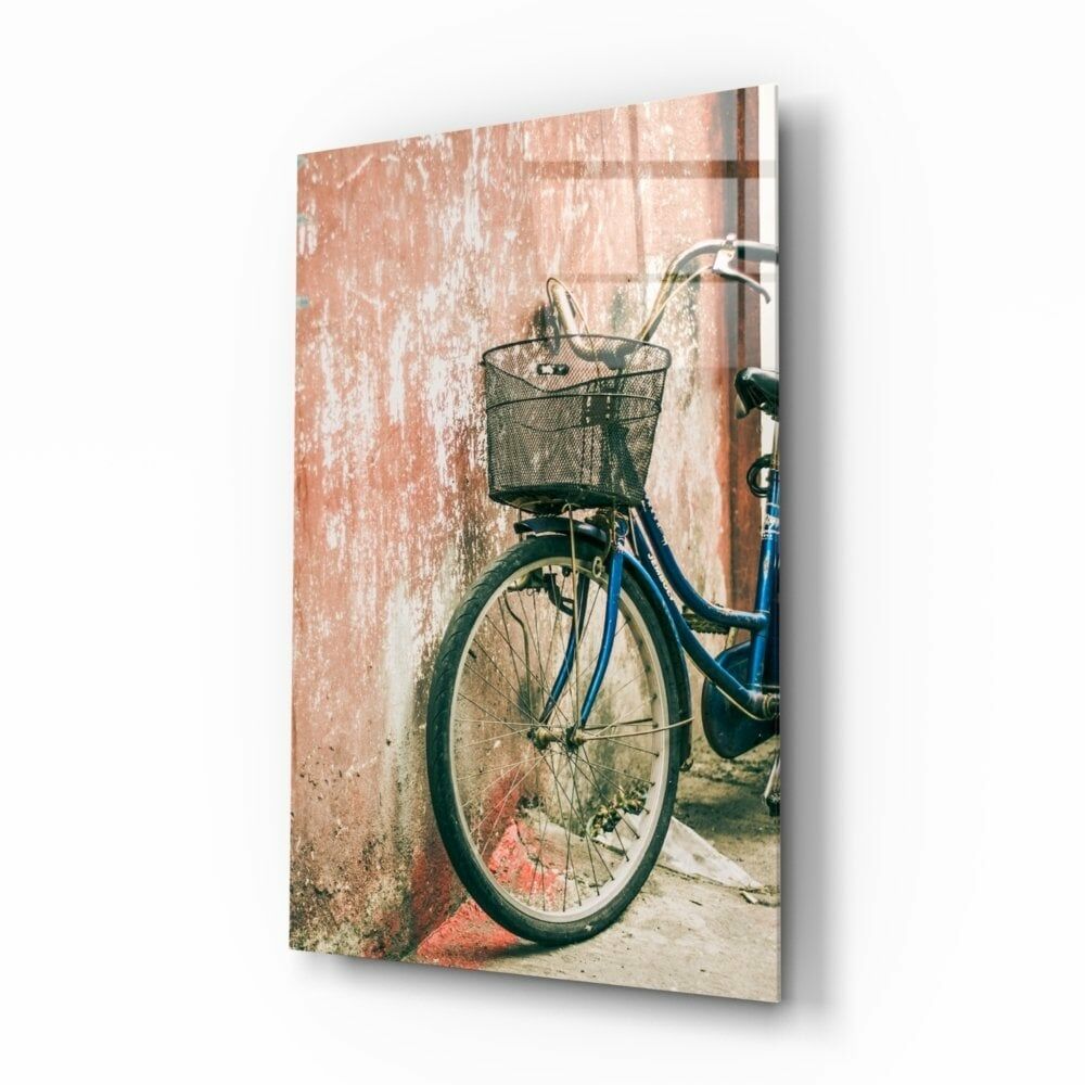 Bisiklet Sepeti Cam Tablo