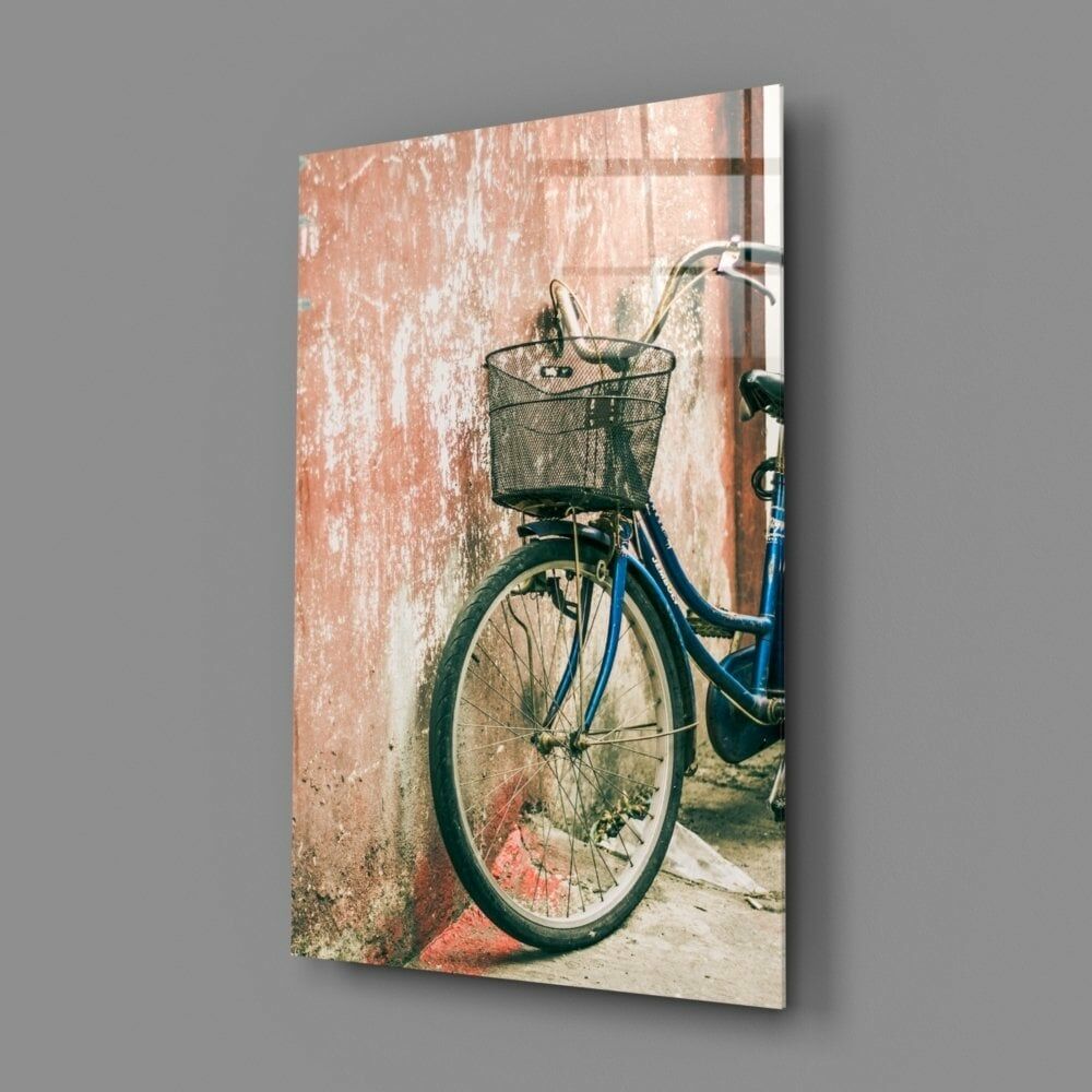 Bisiklet Sepeti Cam Tablo