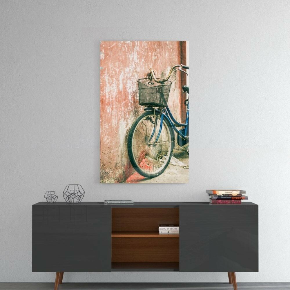 Bisiklet Sepeti Cam Tablo