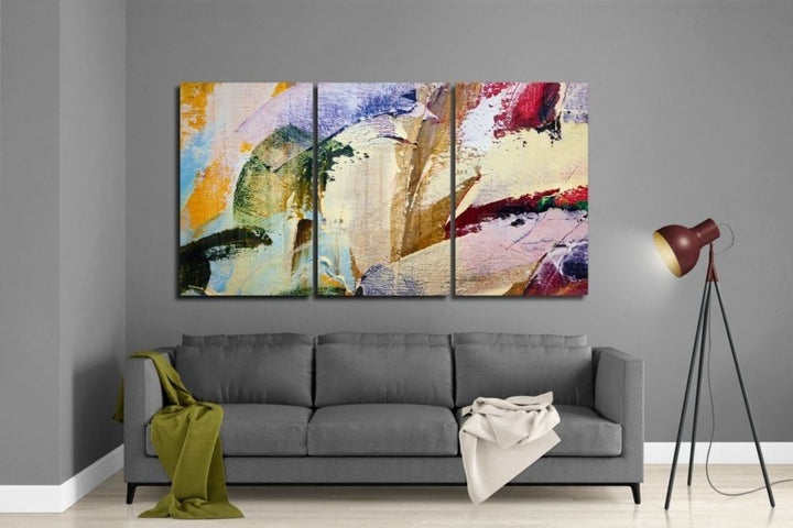 Boya İzleri Mega Cam Tablo