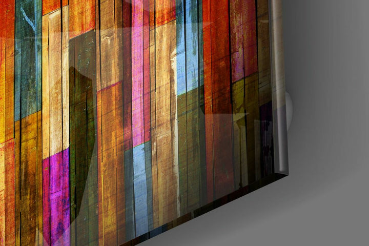 Boyalı Ahşap Cam Tablo