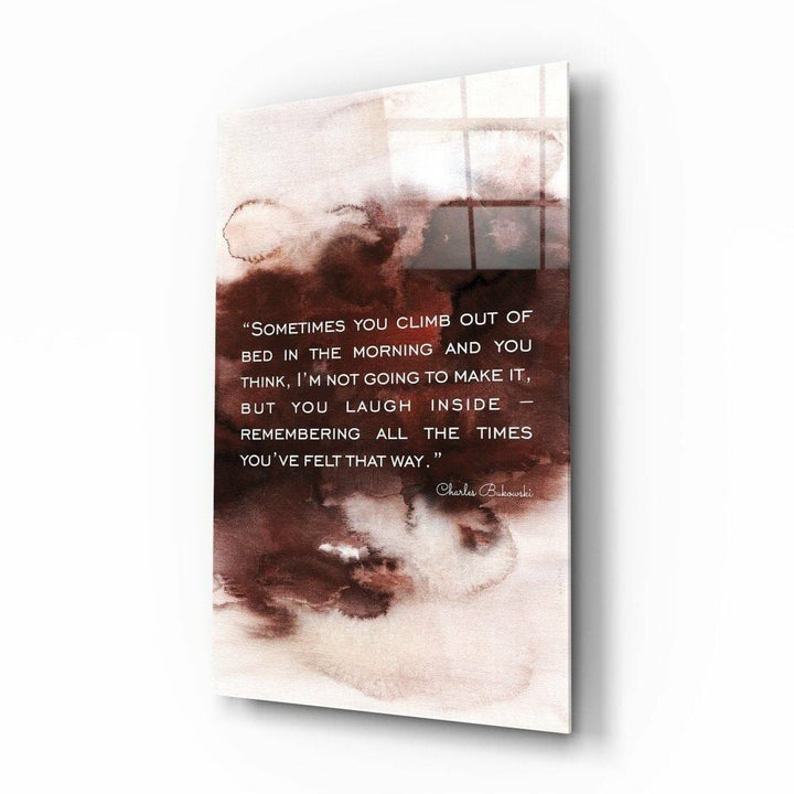 Bukowski Sözler Cam Tablo