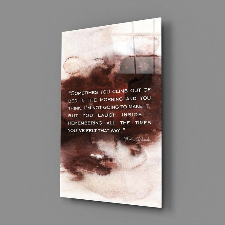 Bukowski Sözler Cam Tablo