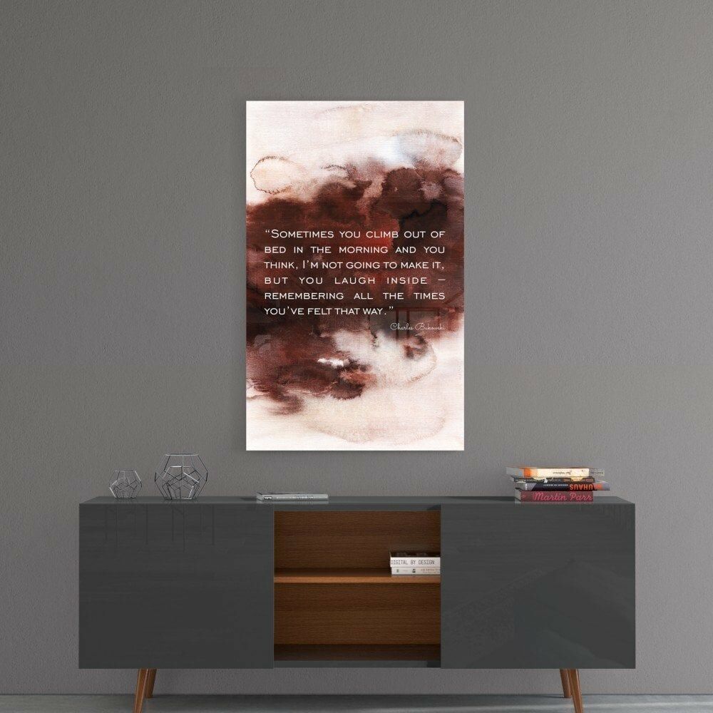 Bukowski Sözler Cam Tablo