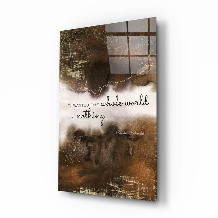 Bukowski Sözler Cam Tablo