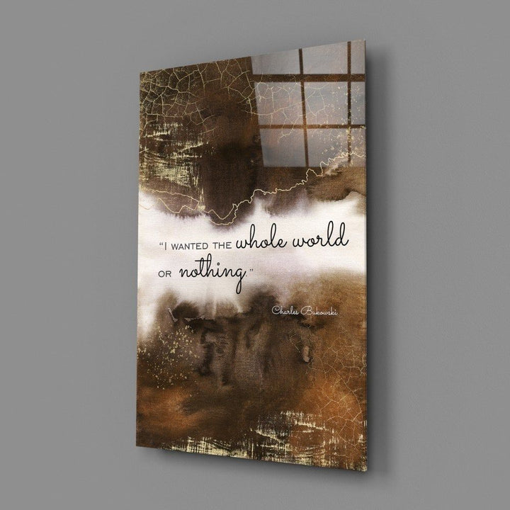 Bukowski Sözler Cam Tablo