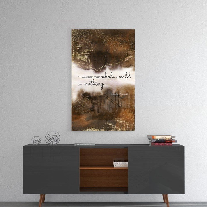 Bukowski Sözler Cam Tablo