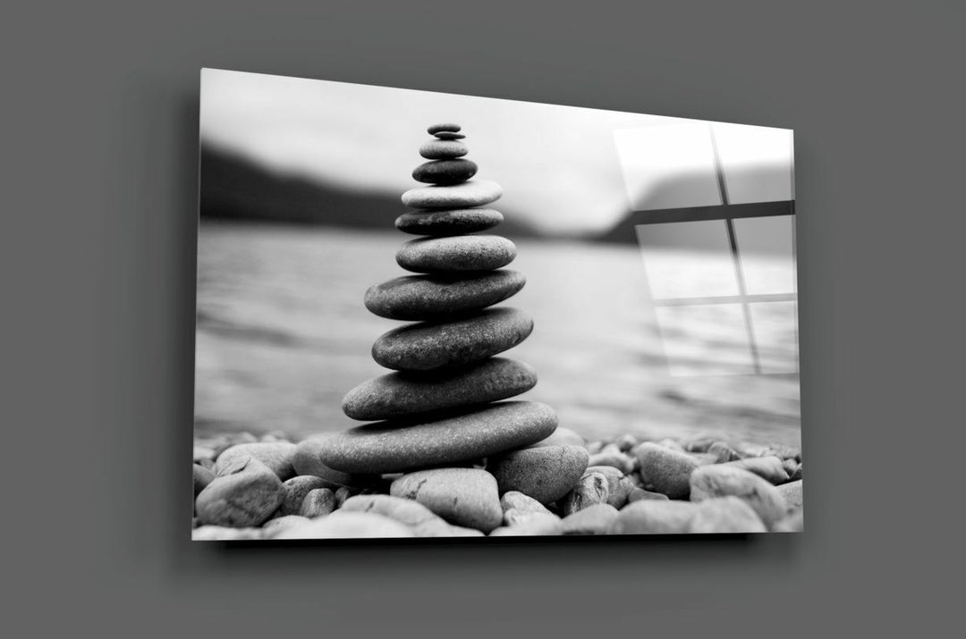 Çakıl taşları Cam Tablo