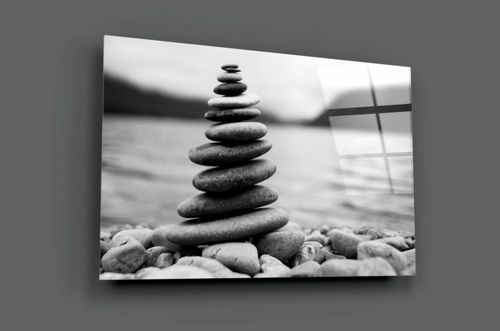 Çakıl taşları Cam Tablo