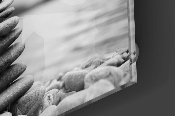 Çakıl taşları Cam Tablo