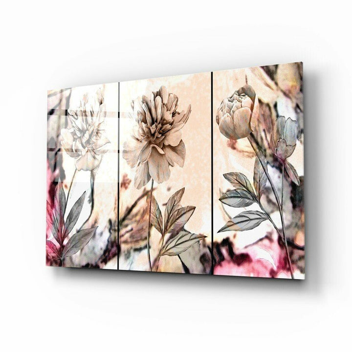 Çiçekler Cam Tablo