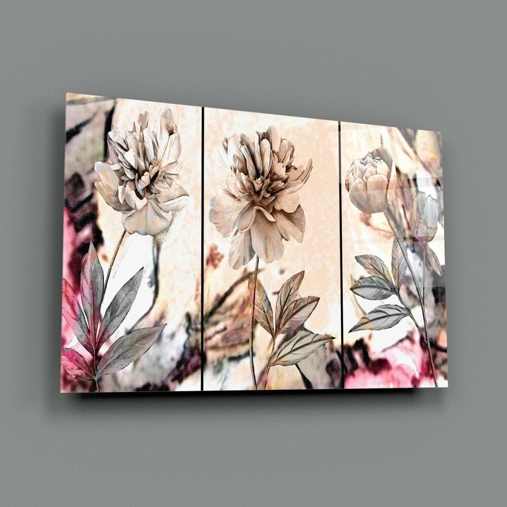 Çiçekler Cam Tablo