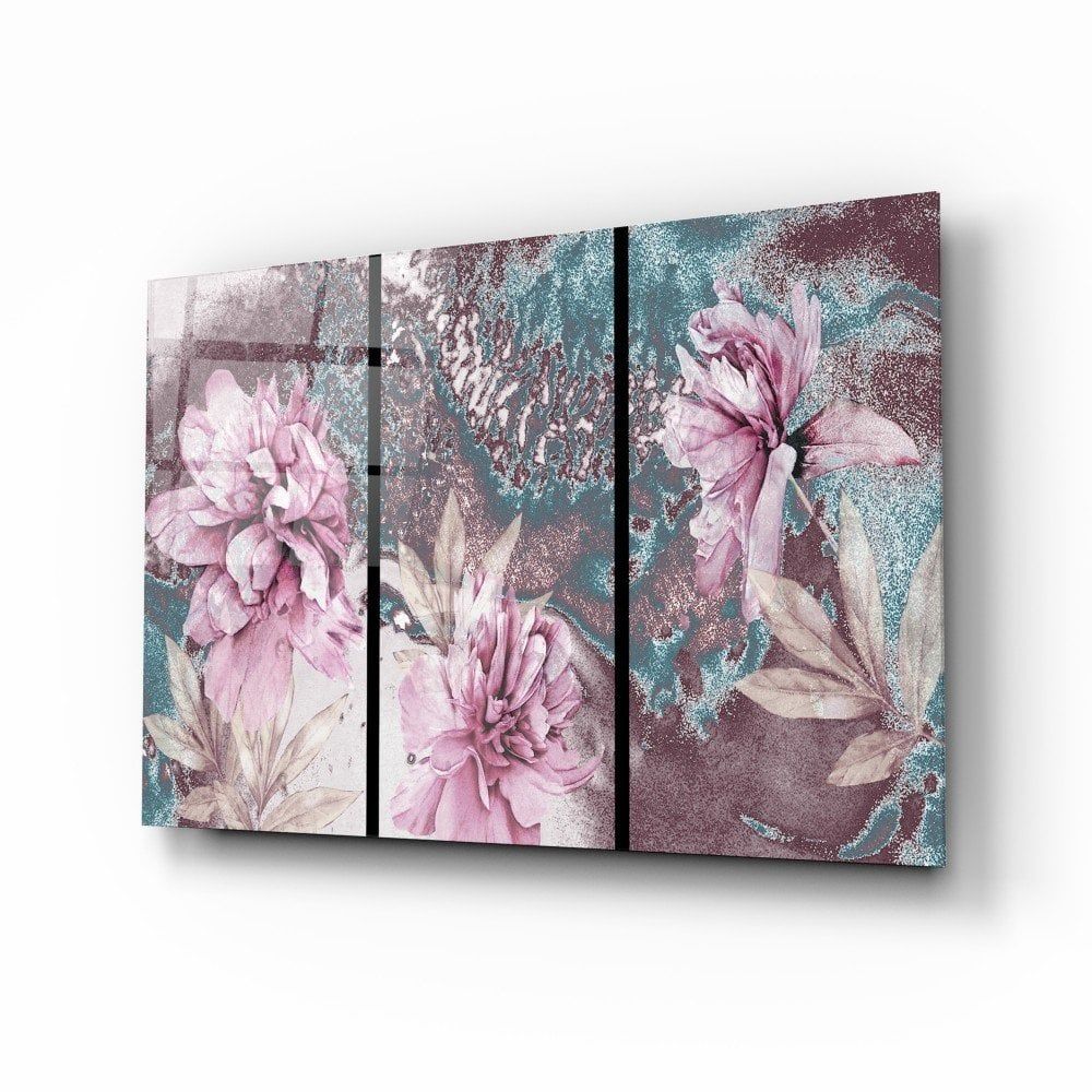 Çiçekler Cam Tablo