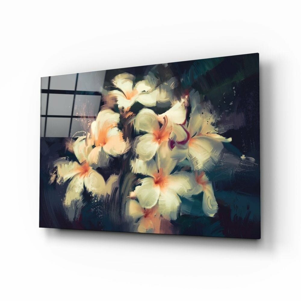 Çiçekler Cam Tablo