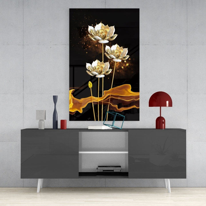 Çiçekler Cam Tablo