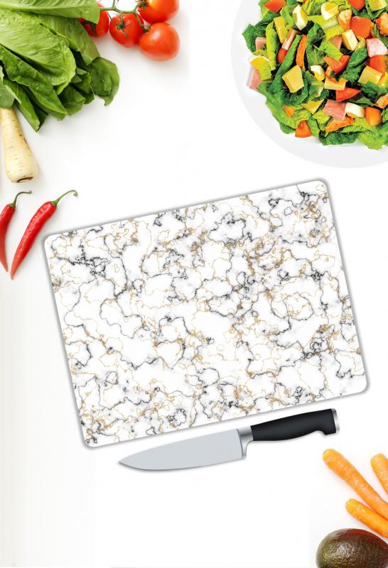 Mermer Desen Cam Kesme Tablası