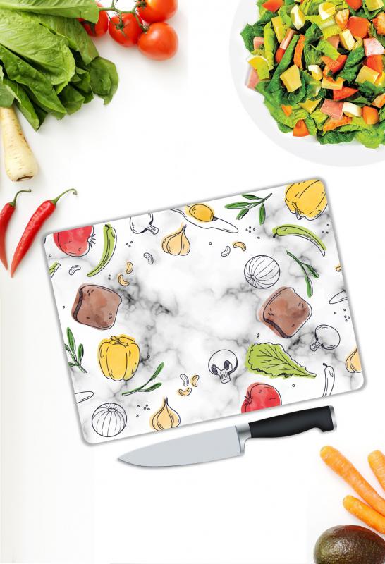 Renkli Çizim Desen Cam Kesme Tablası